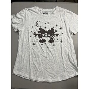 Mickey And Friends T-shirt Women's Size Medium Minnie And Mickey Under The Stars